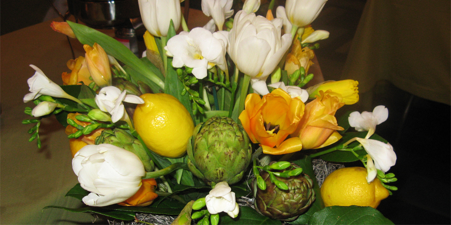 tulips, lemons, and artichokes